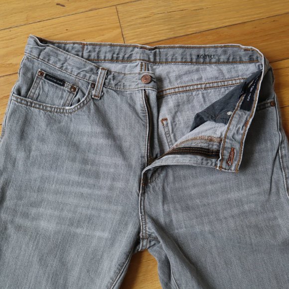 Calvin Klein Grey Bootcut Jeans, Size 33 - Picture 9 of 16